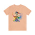 Rainbow Belly Dancer in Motion - Short Sleeve Tee Heather Peach